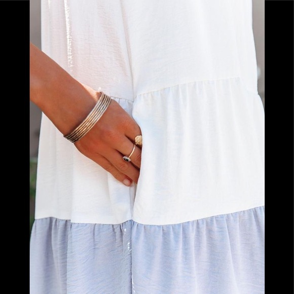 Melody Of Summer Pocketed HighLo Tiered Midi Dress - Picture 3 of 4